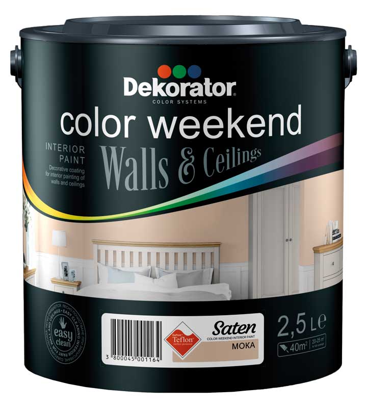 DEKORATOR Latex Color Weekend Satin Teflon